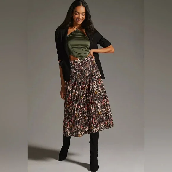 New Women’s Scotch & Soda Pleated Floral Print MidiSkirt!!🔥🔥🔥